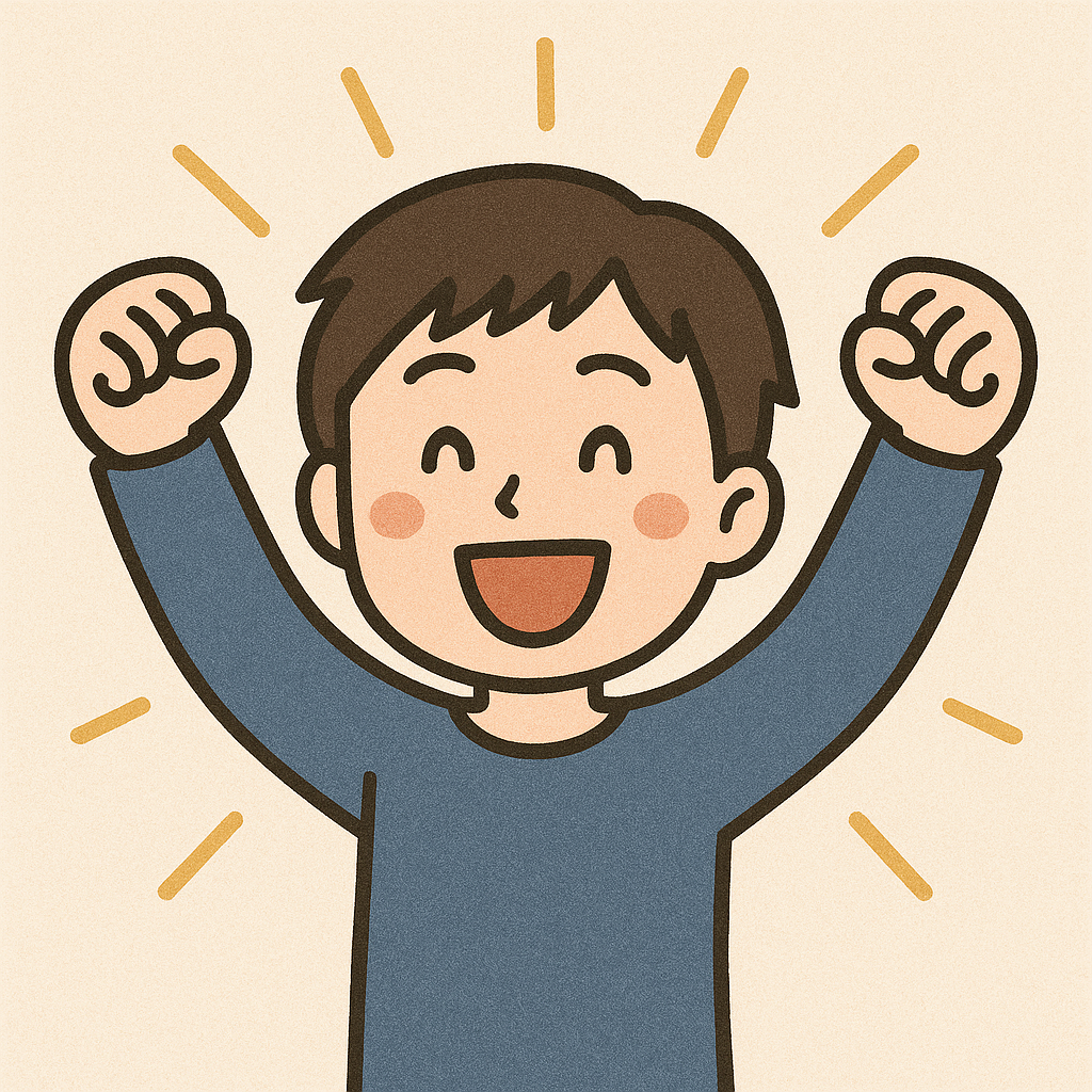 元気になった青年の画像