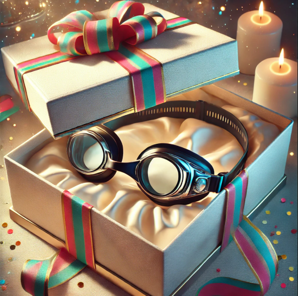 プレゼントされた水中眼鏡